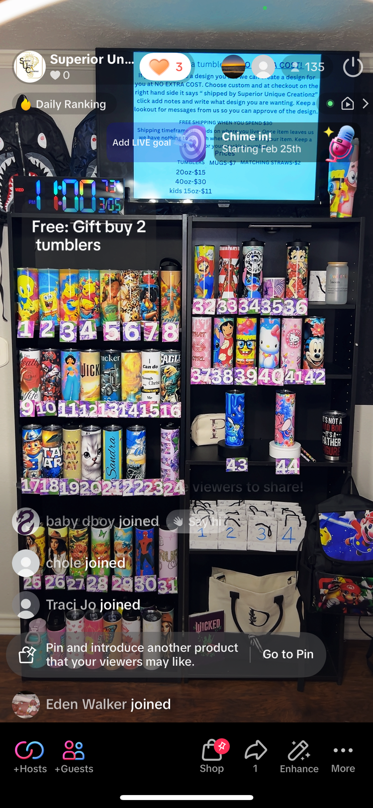 TikTok Live Tumbler Pick