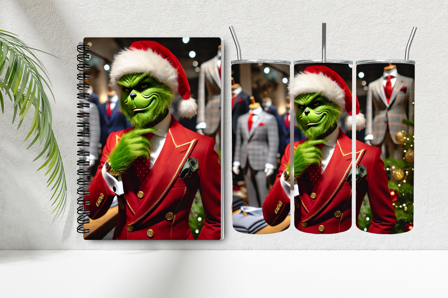Mr Grinch Notebook and Tumbler Set