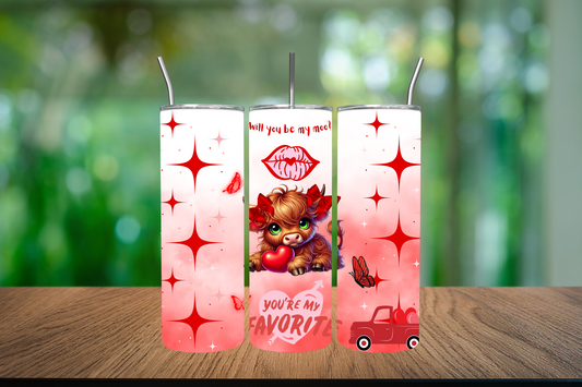 20oz Will you be my moo tumbler